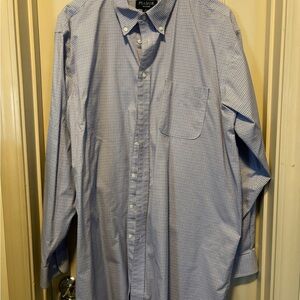Jos. A. Bank Men's Blue Checkered Button-Down Shirt